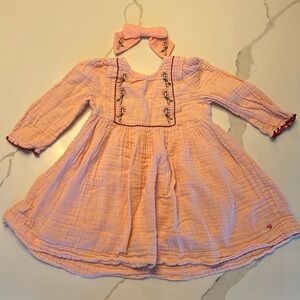 Pink Chicken Candy Cane Dress & Bow